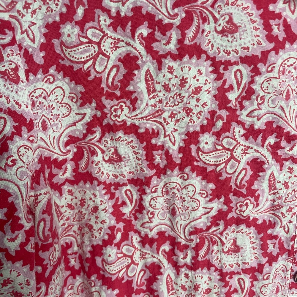 J. McLaughlin Mock Neck A-line Cotton Shirt Dress Sz Large Pockets - Picture 6 of 8